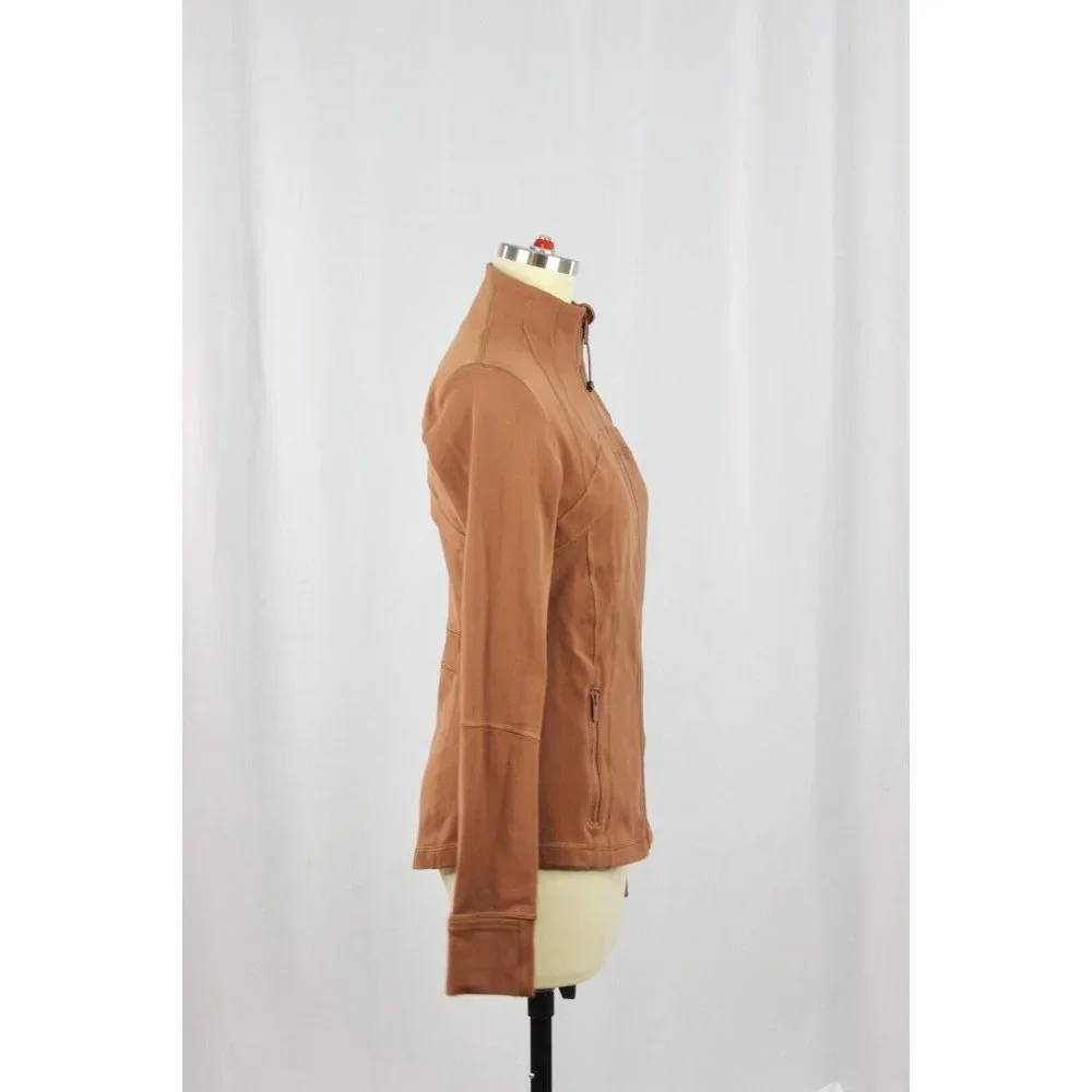 LULULEMON Define Roasted Brown Luon Slim Fit Full Zip Jacket, Size 6 - Picture 2 of 14